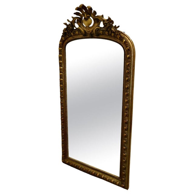 Large 19th Century Louis Philippe French Wall Mirror For Sale - Image 10 of 10