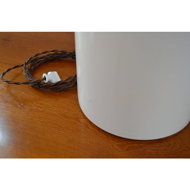 1970s Large White Ceramic Table Lamp For Sale - Image 4 of 4