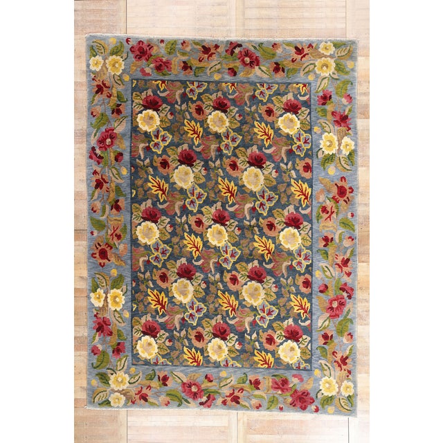 Vintage Tibetan Rug, 09'09 X 13'07 For Sale - Image 10 of 10