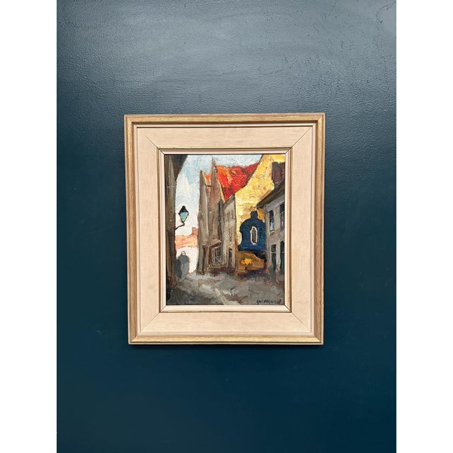 Knut Norman, Alley, 1950s, Oil Painting on Panel, Framed For Sale - Image 5 of 16