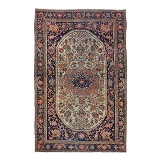 Antique Farahan Sarouk Rug 4'4'' x 6'7'' For Sale