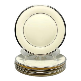 Lenox “Solitaire” Bone China Bread Plates - Set of 6 For Sale