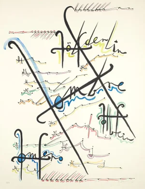 Letter H - Hand-Colored Lithograph by Raphael Alberti - 1972 1972