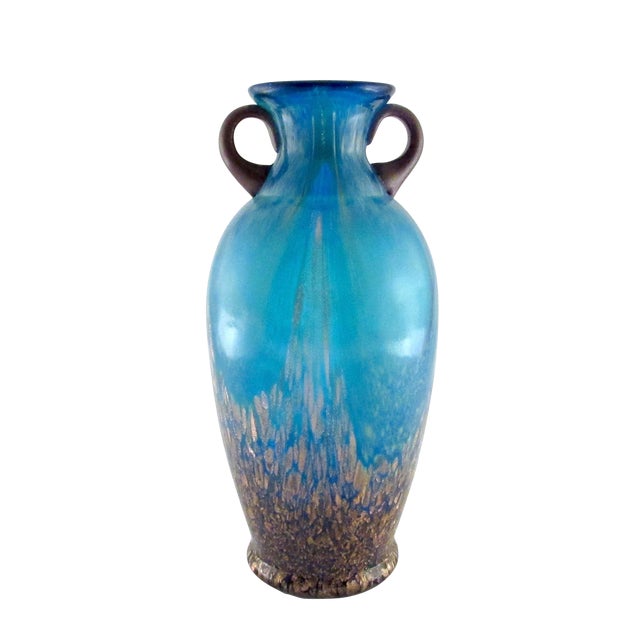 Modern Dale Tiffany Milano Favril Amphora Blue Vase Chairish