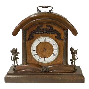 Vintage Shanghai European Style Tourbillon Wheels Clock Display