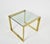 Metal Mid-Century Italian Brass & Crystal Glass Nesting Tables, 1970s, Set of 2 For Sale - Image 7 of 18
