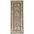 An authentic early 20th century Persian Serab runner with 4 colorful geometric medallions on a camel field and multi-band...