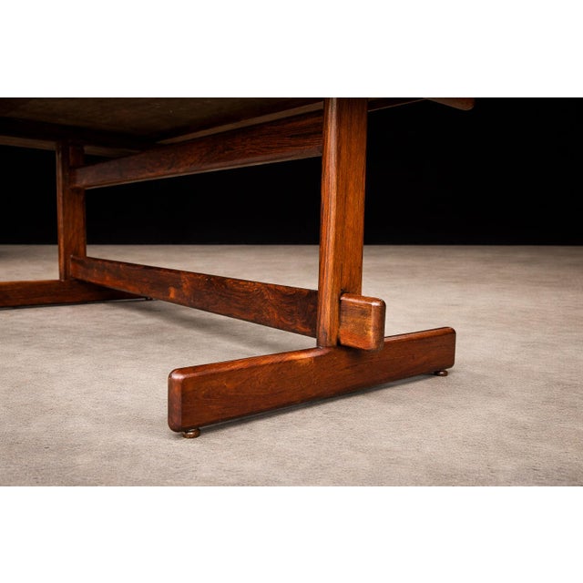 A refined and architectural Brazilian modern dining table designed by Jorge Jabour in the 1960s. Defined by clean lines...