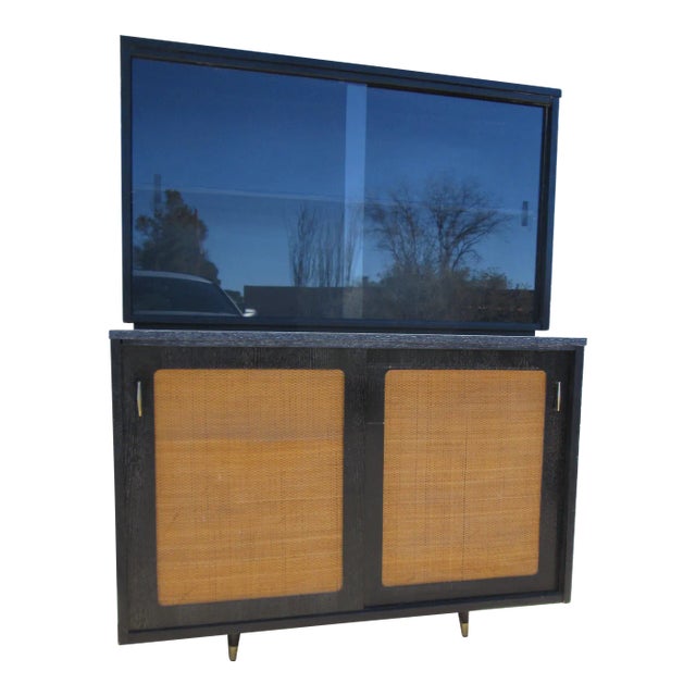 Mid 20th Century 2 Piece Holman Furniture China Hutch Buffet Credenza For Sale