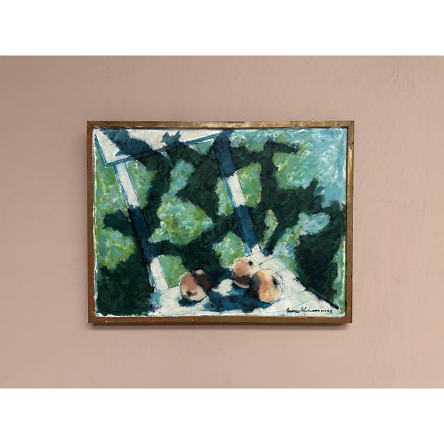 Sune Alehammar, Peaches on Chair, 1960s, Oil Painting on Canvas, Framed For Sale - Image 17 of 18