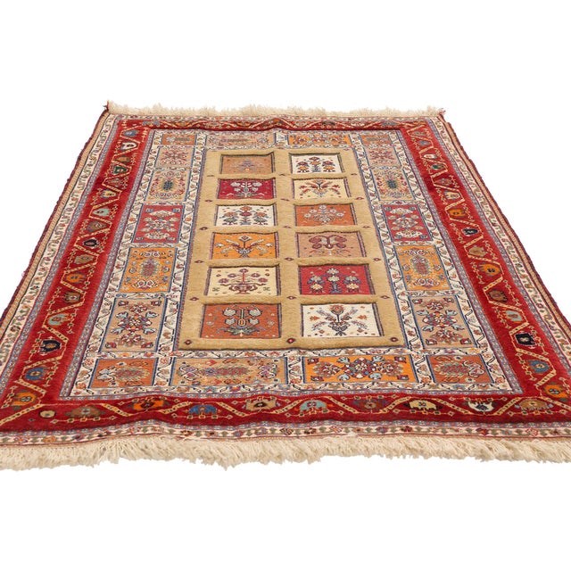 Traditional Vintage Persian Shiraz Rug, 03'04 X 04'11 For Sale - Image 3 of 10