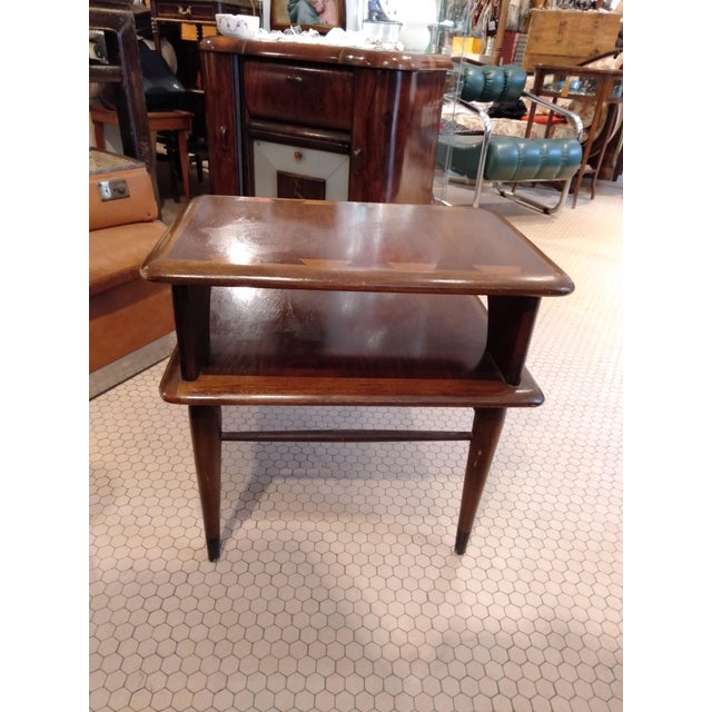 Wood Chestnut Bedside Tables, USA, Set of 2 For Sale - Image 7 of 11