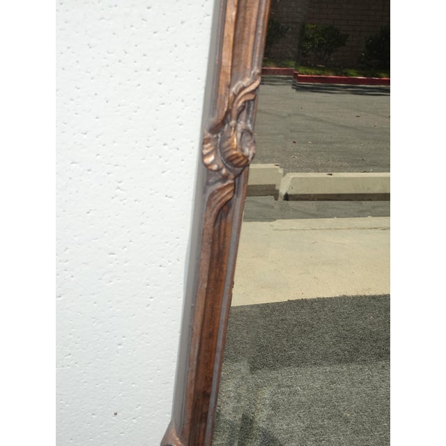 Brown Pair of Vintge French Louis XVI Style Ornate Wall Mantle Mirrors For Sale - Image 8 of 15