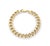 Gold Gold Tone Sterling Silver Curb Link Bracelet, 28.26g, 8 Inch, Italy For Sale - Image 8 of 10