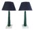 Modern Hand-Crafted Table Lamps in Malachite and Acrylic Glass, Italy, 1990s, Set of 2 For Sale