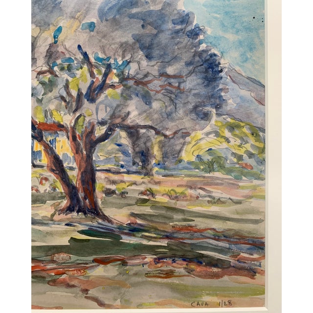 1920s 1920's French Original Watercolor For Sale - Image 5 of 12