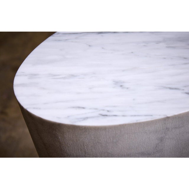 2010s Stefan Gulassa Solid Marble 'C' Side Table For Sale - Image 5 of 6