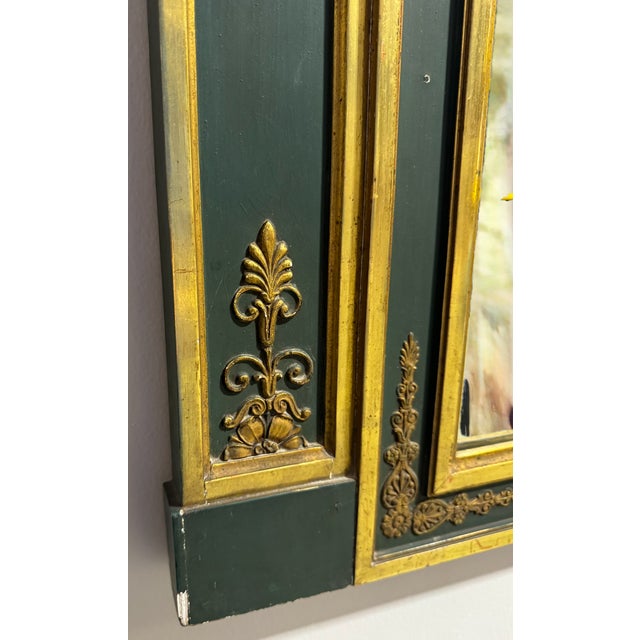 Wood Early 19th Century Empire Trumeau Mirror For Sale - Image 7 of 12