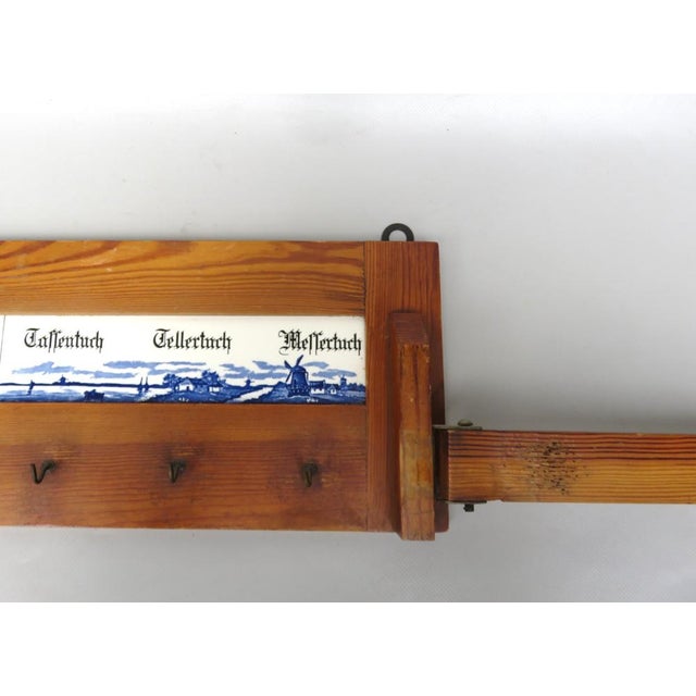 Art Nouveau Towel Board in Glass, Ceramic and Wood, 1890s For Sale - Image 15 of 18