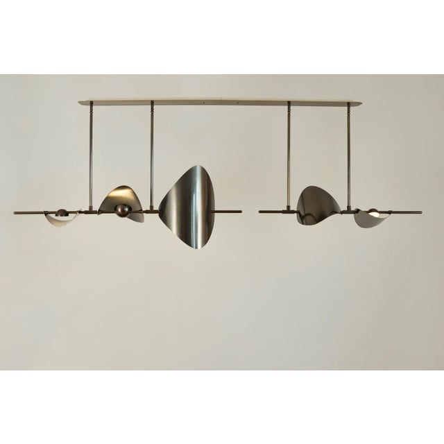 Large Led Linear Bonnie Config. 4 Hanging Lamp by Ovature Studios For Sale - Image 6 of 10