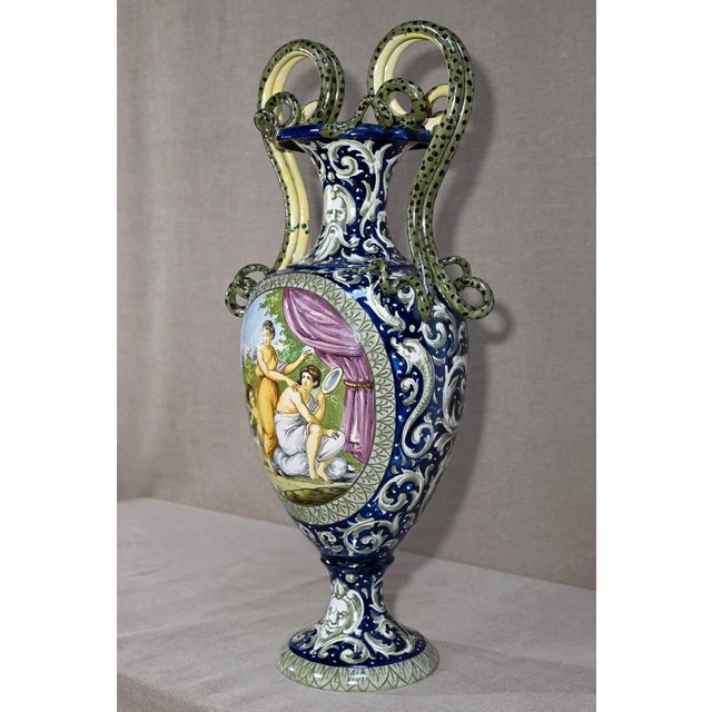 Renaissance Style Earthenware Vase, 19th Century For Sale - Image 3 of 18
