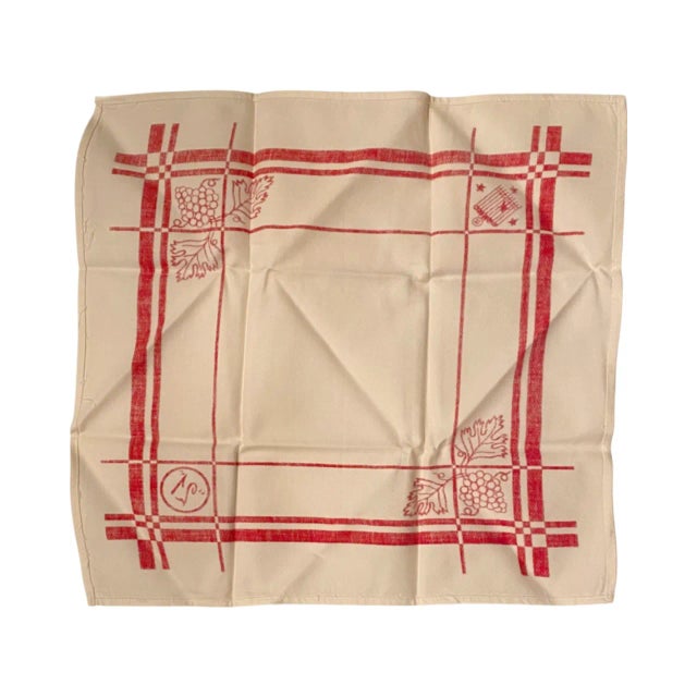 Vintage the 21 Club Nyc Restaurant Tablecloth & 4 Napkins Set New York For Sale In Washington DC - Image 6 of 12