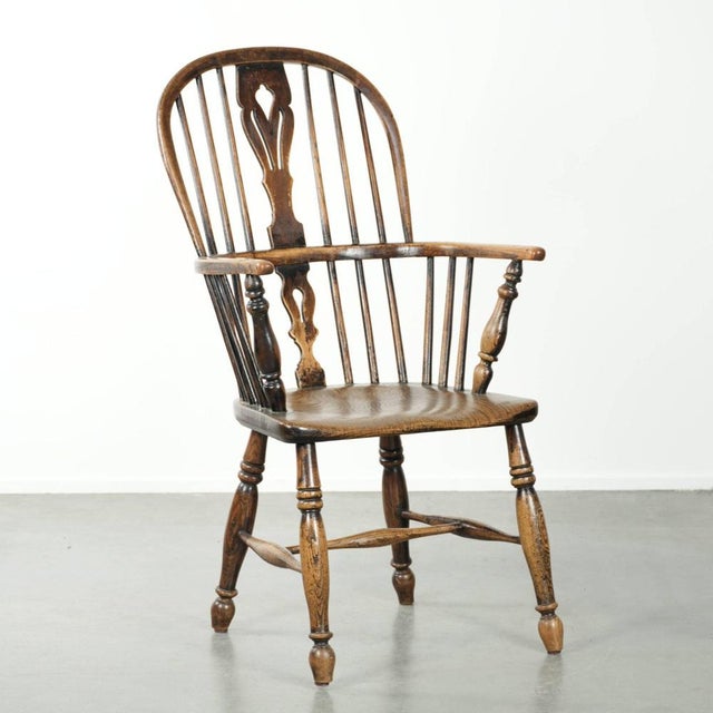 Antique English Windsor Highback Chair, 1800s For Sale - Image 13 of 13