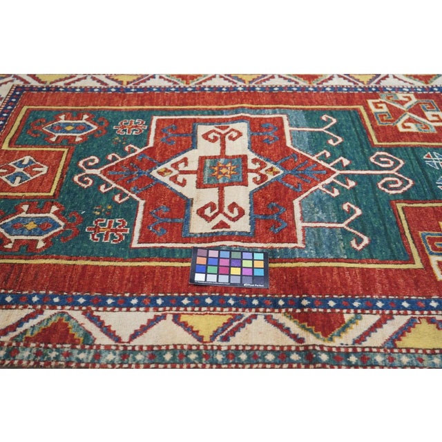 Vintage Kazak Fachralo Rug 4'0'' x 5'2'' For Sale - Image 11 of 11