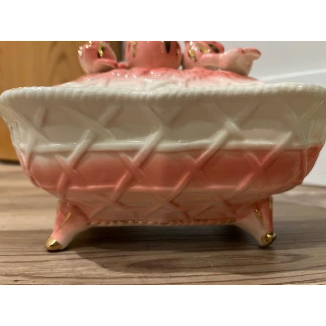 Vintage Betson Style Ceramic Trinket Box With Lid For Sale - Image 9 of 10