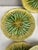Rare Set of 6 French Majolica Palm Plate Sarreguemines, circa 1870. Diameter / 7.5 inches.