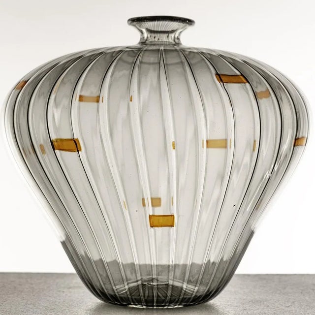 Glass Italian Murano Glass Vessel by Orlando Zenaro, 1970s For Sale - Image 7 of 7