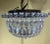 Pair of 1940's Hollywood Style Crystal Drop-Down Flush Mount Chandelier For Sale - Image 9 of 12