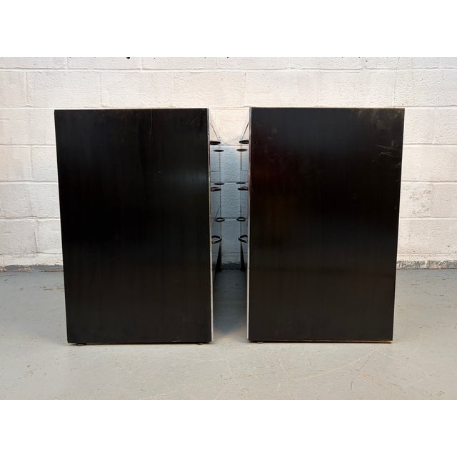 Mid 20th Century Pair of Mid 20th Century Rosewood and Chrome Three Drawer Dressers For Sale - Image 5 of 14