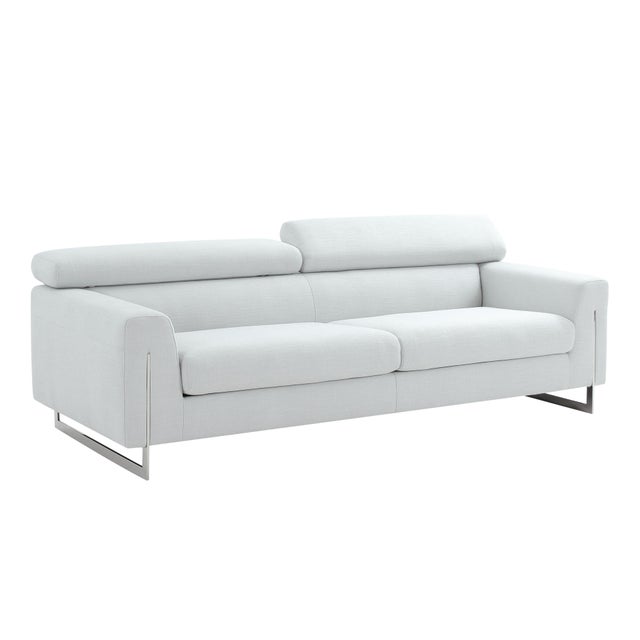 Silver Pasargad Home Serena Modern Silver Sofa With Adjustable Headrests For Sale - Image 8 of 8