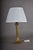NeoclassicalBrass Classical Column Table Lamp with Ornate Capital and Square Pedestal, Europe, 1950s For Sale - Image 12 of 17