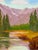 Green Impressionist Landscape Painting in Modern Maple Gallery Frame For Sale - Image 8 of 8