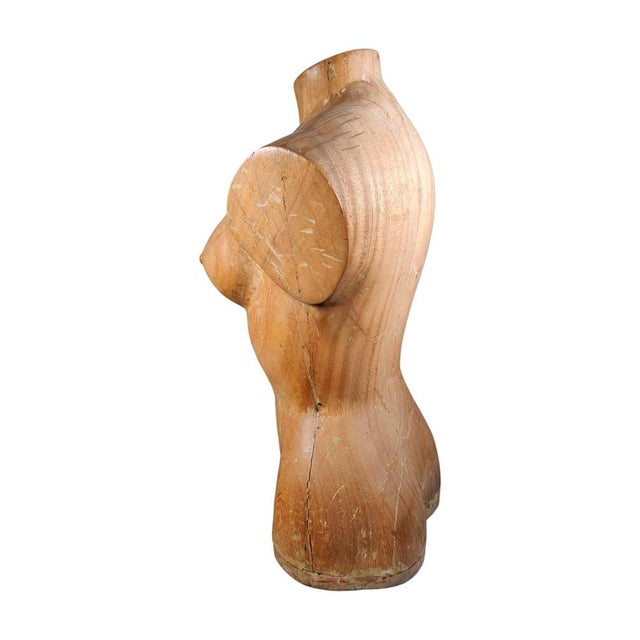 French Wooden Female Torso, 1950s For Sale - Image 11 of 14