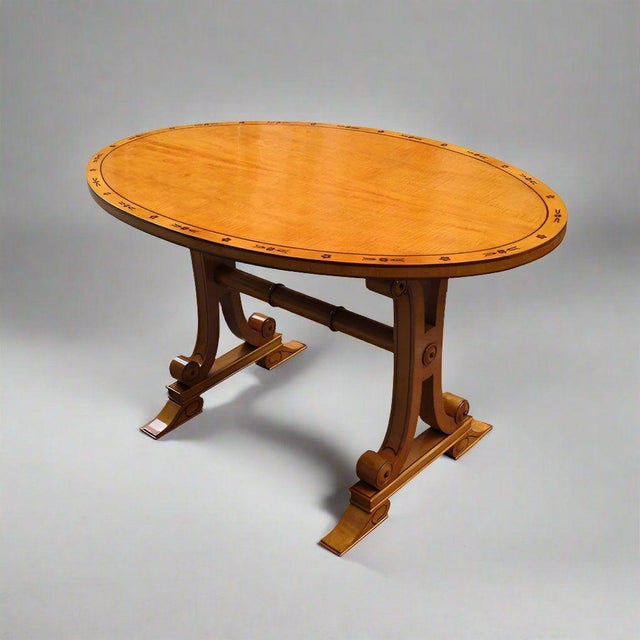 Early 19th Century Biedermeier Oval Library Table For Sale In New York - Image 6 of 7