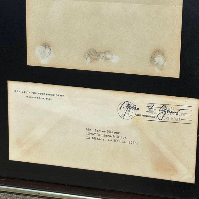 1970s Framed Richard Nixon & Spiro Agnew Watergate Letters 1973 For Sale - Image 5 of 6