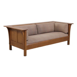 Stickley Mission Oak Prairie Settee Sofa For Sale