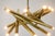 Italian Matte Gilded Brass Chandeliers, 1970s For Sale - Image 4 of 10
