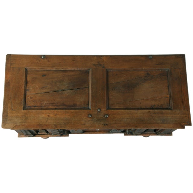 Antique Baroque Chest in Oak, 1637 For Sale - Image 6 of 18