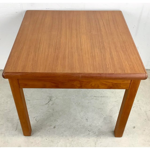 Vintage Modern Square Teak End Table For Sale - Image 9 of 13