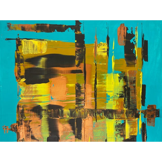 Modern Abstract Painting on Canvas, Signed, 21st Century, France For Sale In Miami - Image 6 of 8
