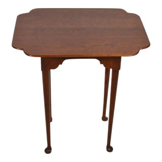 Eldred Wheeler Queen Anne Style Maple Beautiful Tea Table Bench Made For Sale