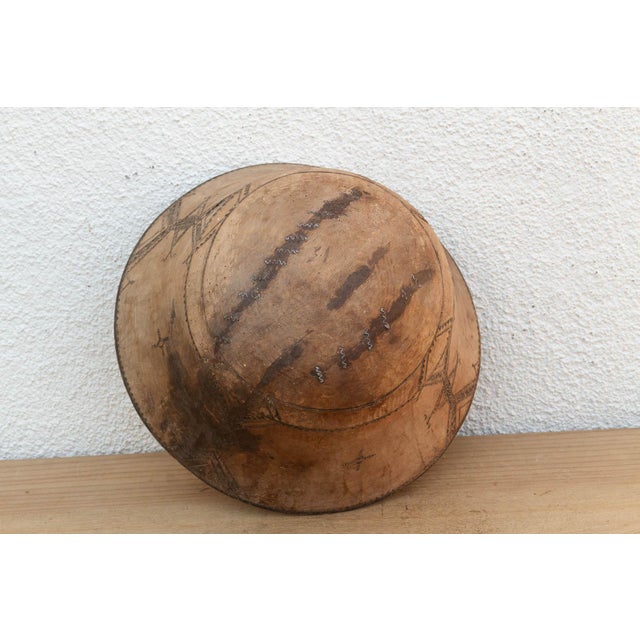 Wood Rustic Handcarved African Bowl For Sale - Image 7 of 8