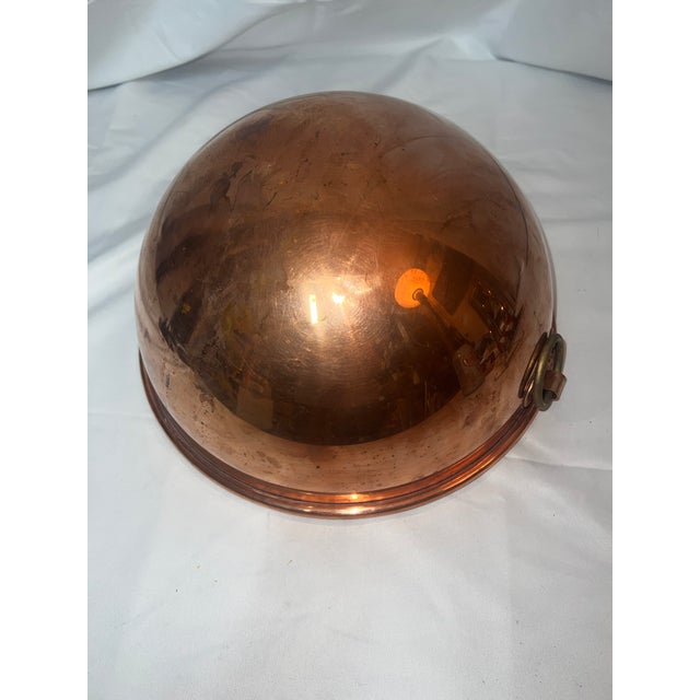 Vintage French Mauviel 1830 Copper Mixing Bowl For Sale - Image 4 of 4