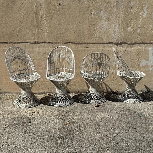Mid 20th Century Vintage Russell Woodard Mid Century Modern Spun Fiberglass Patio Dining Set 5 Pc For Sale - Image 5 of 18