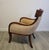 Wood Contemporary Klismos-Gondola Armchair in Warm Walnut With Ultrasuede Upholstery For Sale - Image 7 of 7