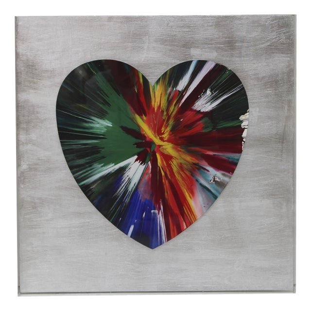 Damien Hirst, Heart Spin Painting, 2009, Acrylic Artwork For Sale